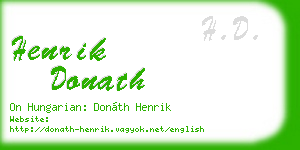 henrik donath business card